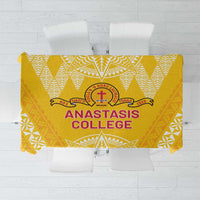 Anastasis College Tablecloth Tonga Ngatu Pattern LT05 Yellow - Polynesian Pride
