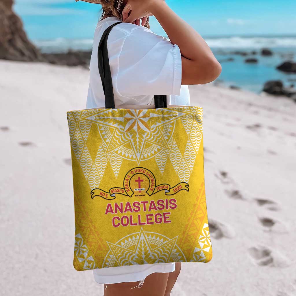 Anastasis College Tote Bag Tonga Ngatu Pattern - Polynesian Pride