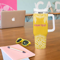 Personalised Anastasis College Tumbler With Handle Tonga Ngatu Pattern - Polynesian Pride