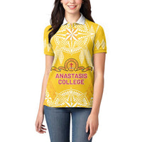 Personalised Anastasis College Women Polo Shirt Tonga Ngatu Pattern - Polynesian Pride