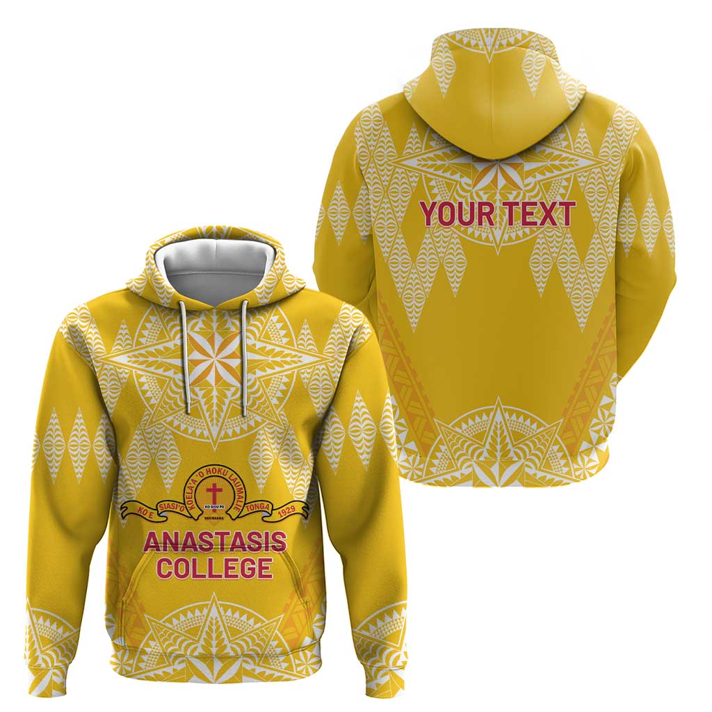 Personalised Anastasis College Zip Hoodie Tonga Ngatu Pattern - Polynesian Pride