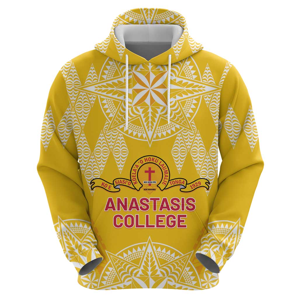 Personalised Anastasis College Zip Hoodie Tonga Ngatu Pattern - Polynesian Pride