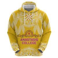 Personalised Anastasis College Zip Hoodie Tonga Ngatu Pattern - Polynesian Pride