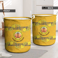 Tonga Anastasis College Laundry Basket Tongan Ngatu Kupesi Pattern LT05 - Polynesian Pride