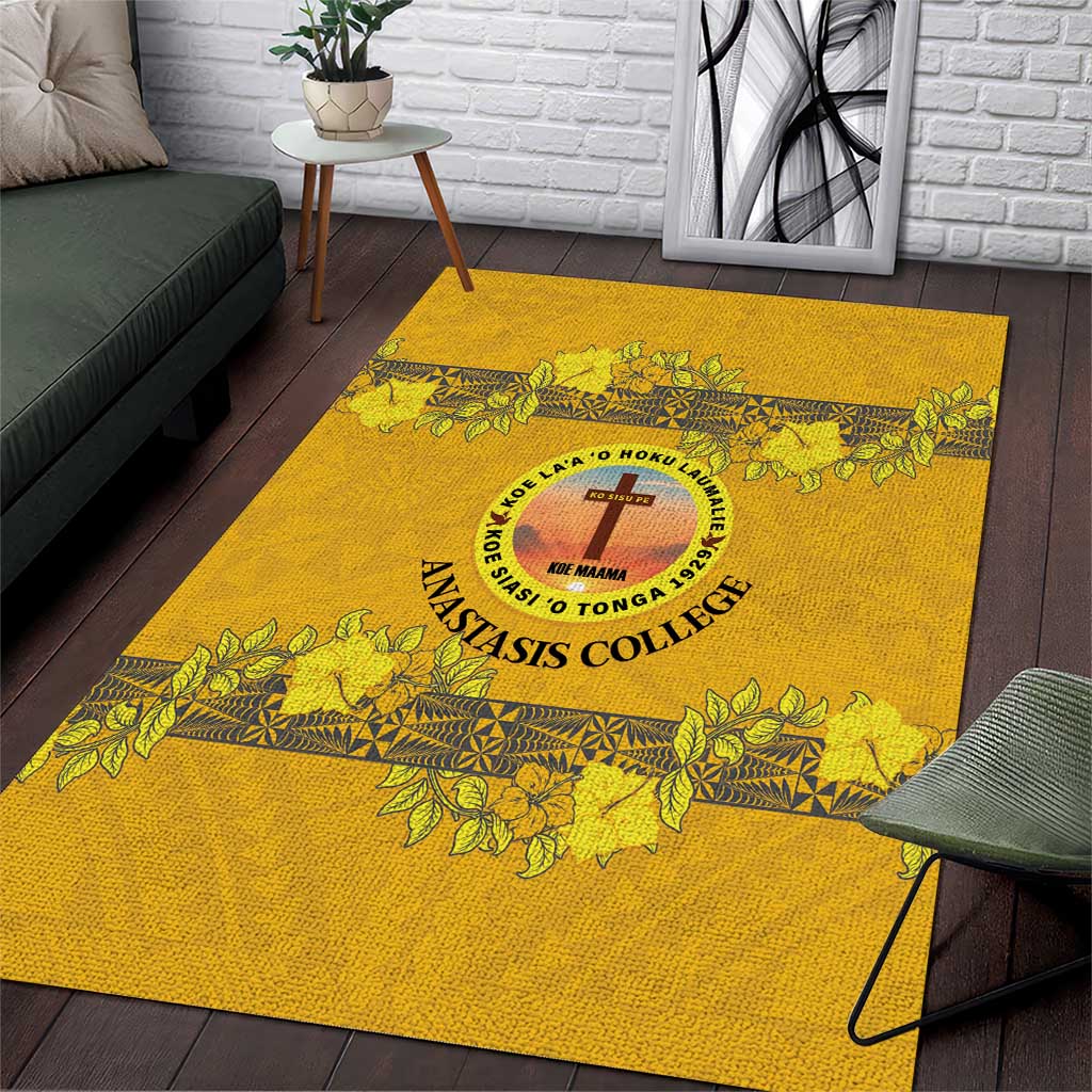 Tonga Anastasis College Area Rug Tongan Ngatu Kupesi Pattern - Polynesian Pride