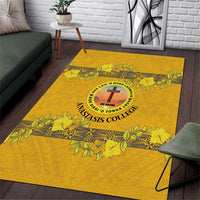 Tonga Anastasis College Area Rug Tongan Ngatu Kupesi Pattern - Polynesian Pride
