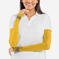 Tonga Anastasis College Arm Sleeves Tongan Ngatu Kupesi Pattern - Polynesian Pride