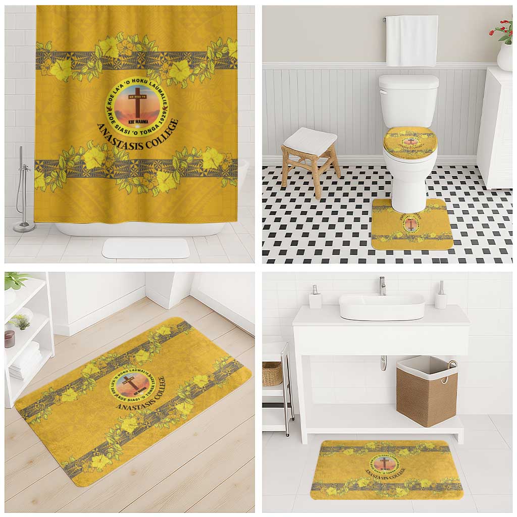 Tonga Anastasis College Bathroom Set Tongan Ngatu Kupesi Pattern LT05 - Polynesian Pride