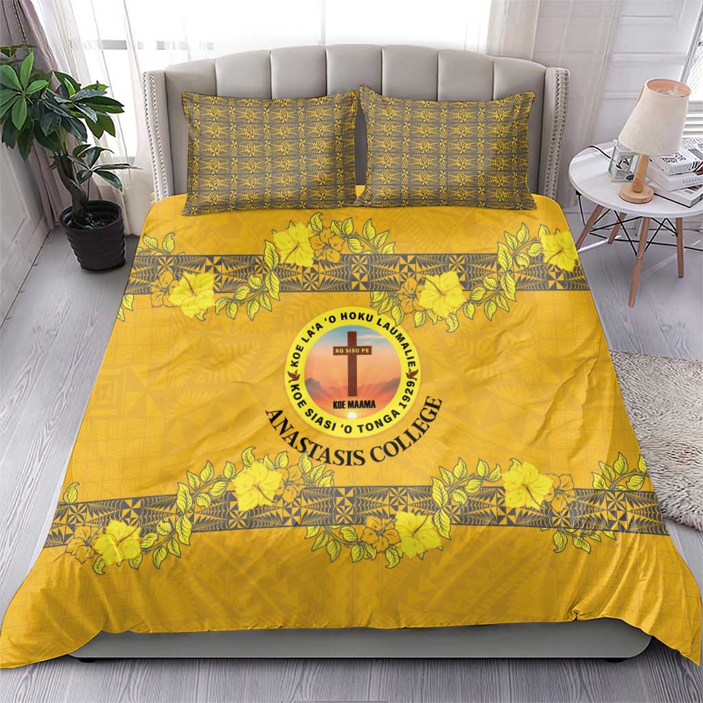 Tonga Anastasis College Bedding Set Tongan Ngatu Kupesi Pattern - Polynesian Pride