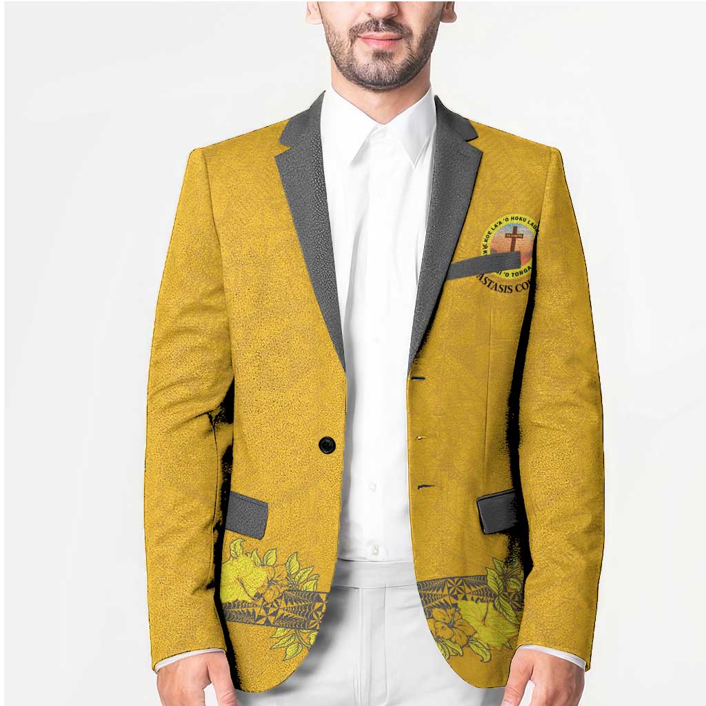 Tonga Anastasis College Blazer Tongan Ngatu Kupesi Pattern - Polynesian Pride
