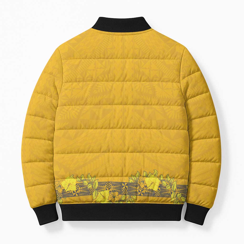 Tonga Anastasis College Bomber Puffer Jacket Tongan Ngatu Kupesi Pattern - Polynesian Pride