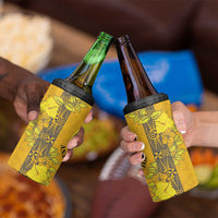 Tonga Anastasis College 4 in 1 Can Cooler Tumbler Tongan Ngatu Kupesi Pattern LT05 - Polynesian Pride