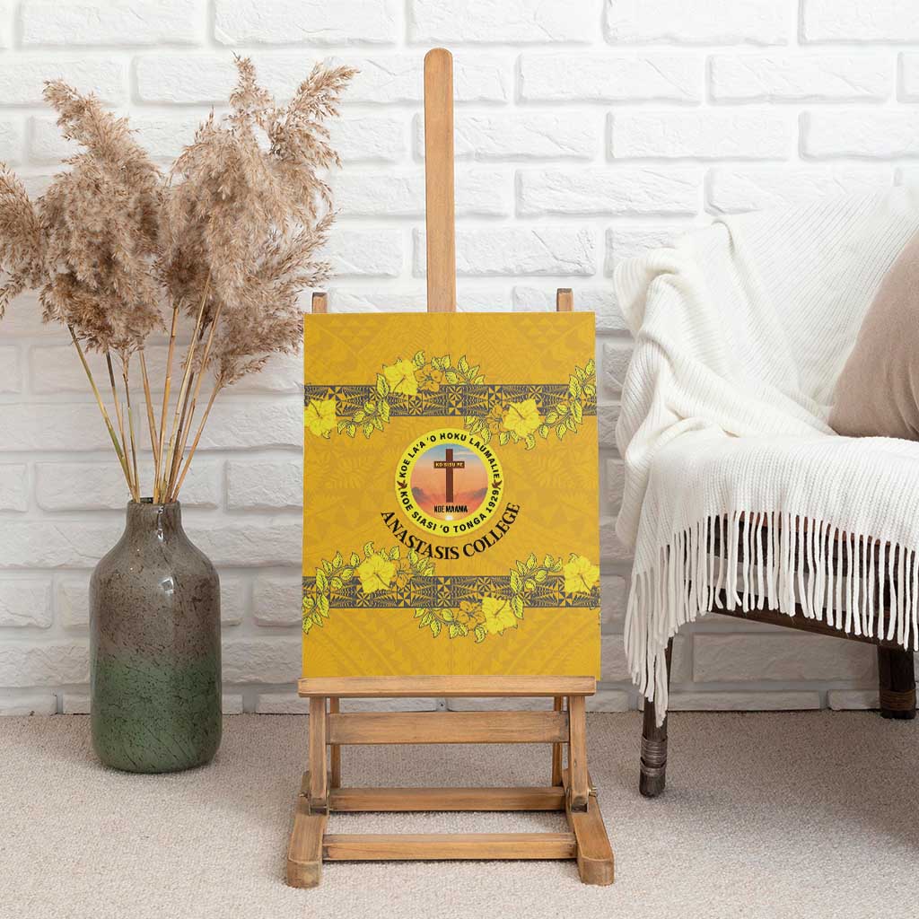Tonga Anastasis College Canvas Wall Art Tongan Ngatu Kupesi Pattern LT05 - Polynesian Pride