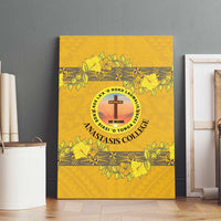 Tonga Anastasis College Canvas Wall Art Tongan Ngatu Kupesi Pattern LT05 - Polynesian Pride