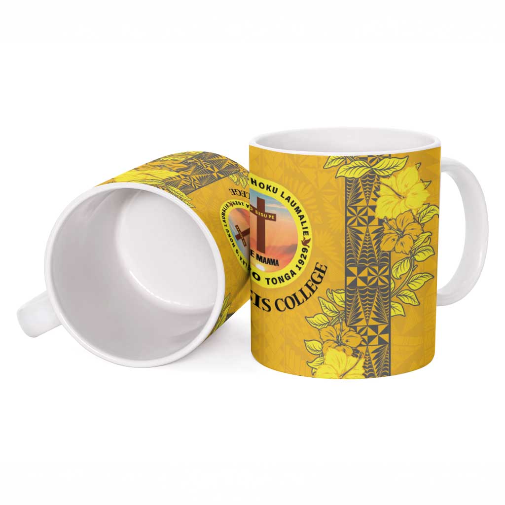 Tonga Anastasis College Ceramic Mug Tongan Ngatu Kupesi Pattern LT05 - Polynesian Pride