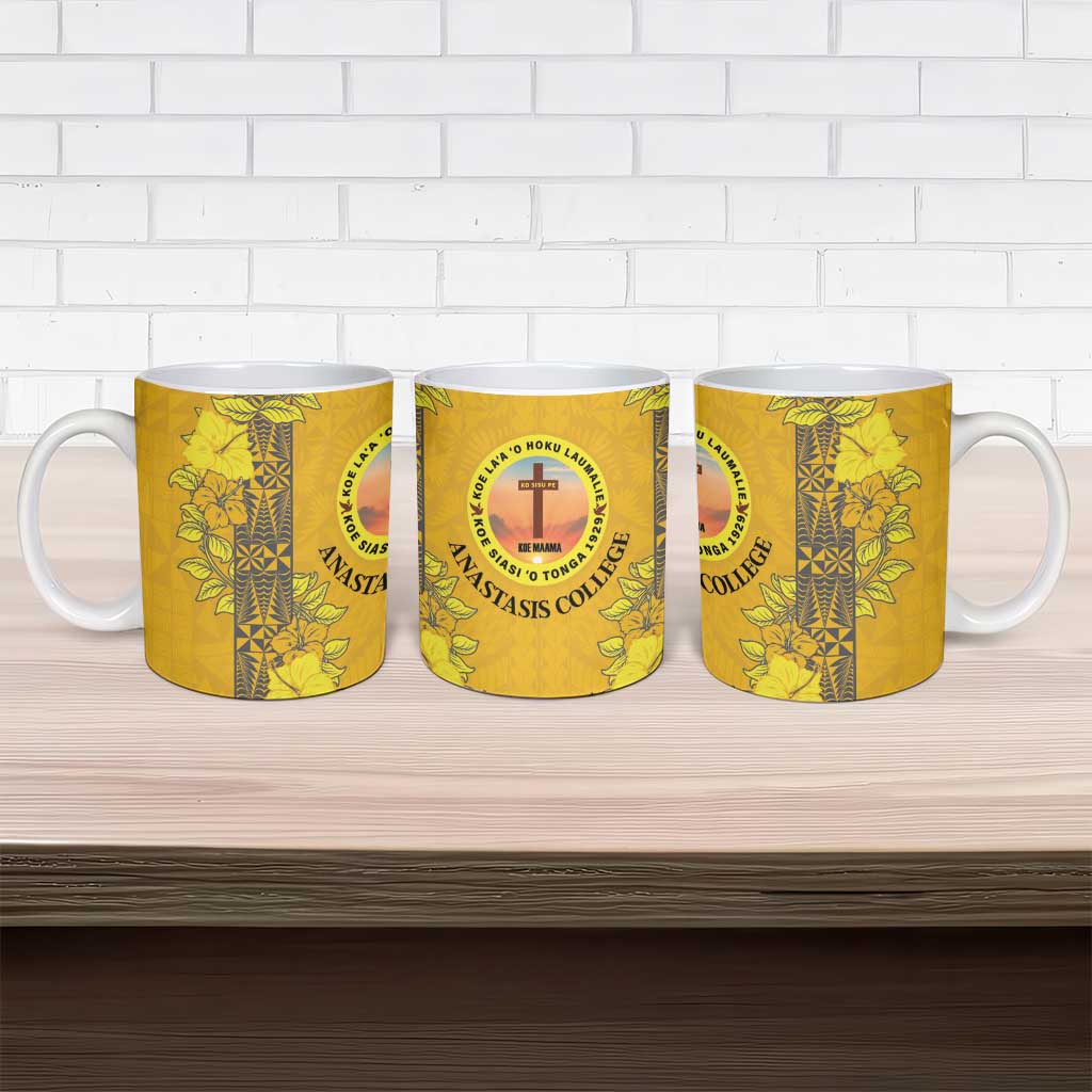 Tonga Anastasis College Ceramic Mug Tongan Ngatu Kupesi Pattern LT05 - Polynesian Pride