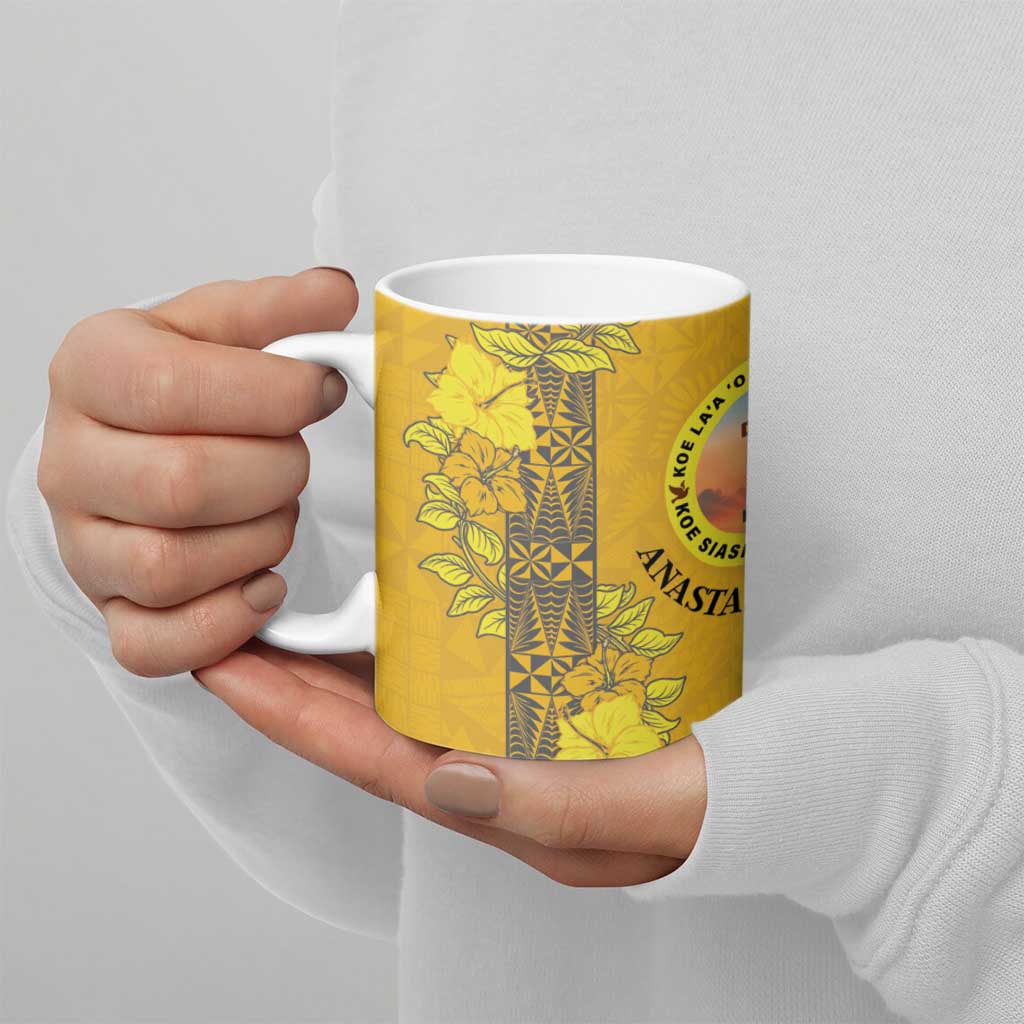Tonga Anastasis College Ceramic Mug Tongan Ngatu Kupesi Pattern LT05 - Polynesian Pride