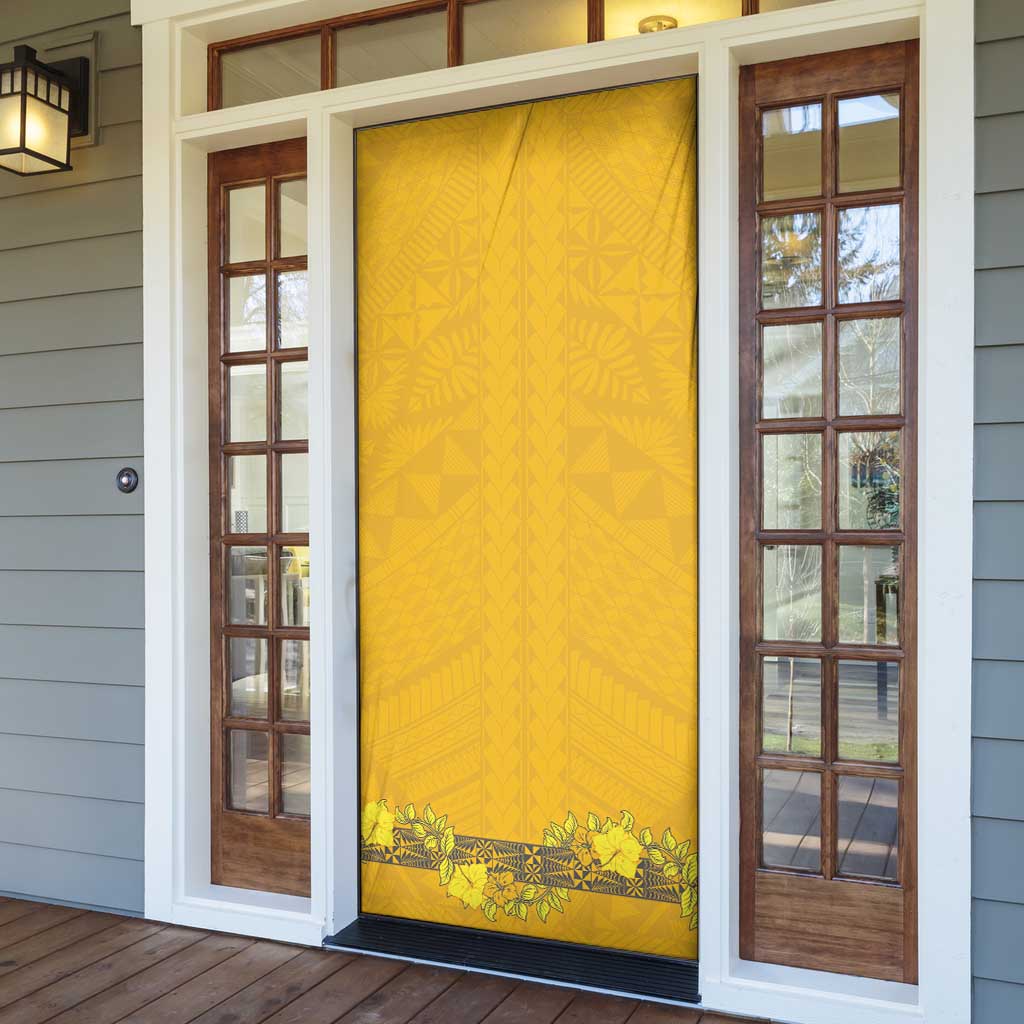 Tonga Anastasis College Door Cover Tongan Ngatu Kupesi Pattern LT05 - Polynesian Pride