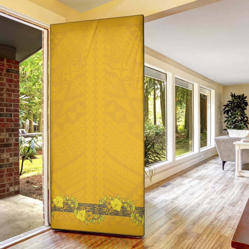 Tonga Anastasis College Door Cover Tongan Ngatu Kupesi Pattern LT05 - Polynesian Pride