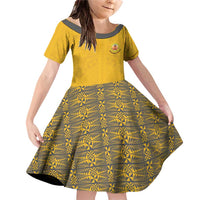 Tonga Anastasis College Family Matching Off Shoulder Short Dress and Hawaiian Shirt Tongan Ngatu Kupesi Pattern - Polynesian Pride