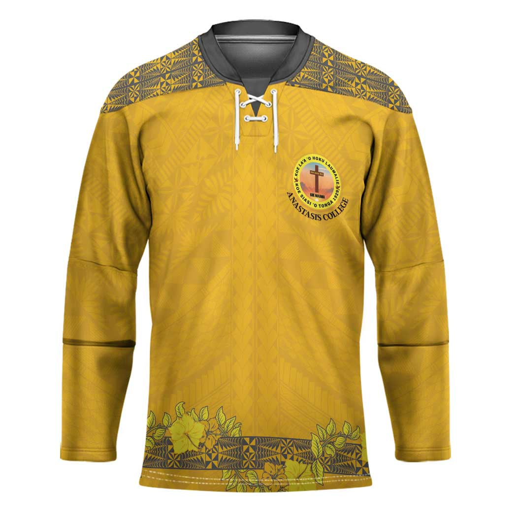 Tonga Anastasis College Hockey Jersey Tongan Ngatu Kupesi Pattern - Polynesian Pride