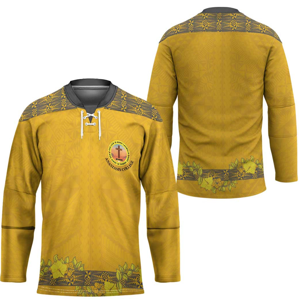 Tonga Anastasis College Hockey Jersey Tongan Ngatu Kupesi Pattern - Polynesian Pride