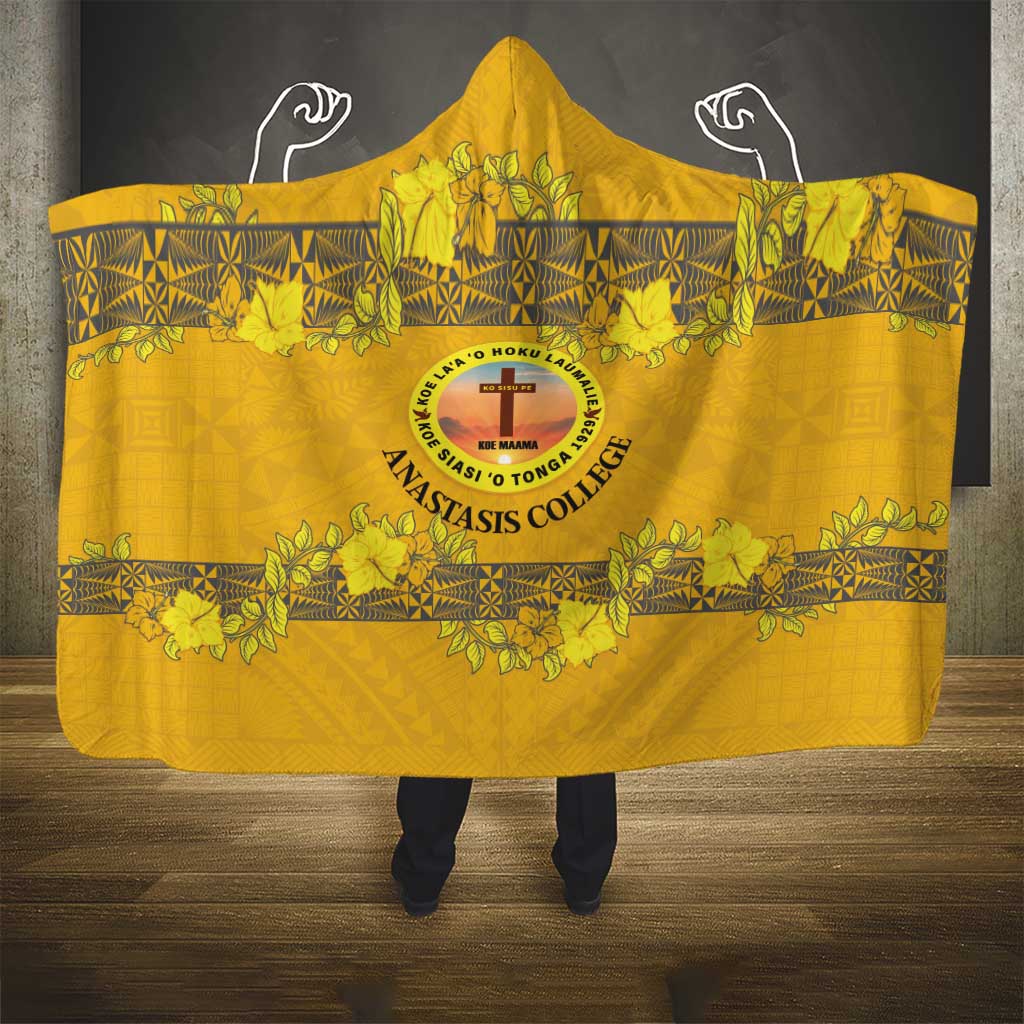 Tonga Anastasis College Hooded Blanket Tongan Ngatu Kupesi Pattern LT05 - Polynesian Pride