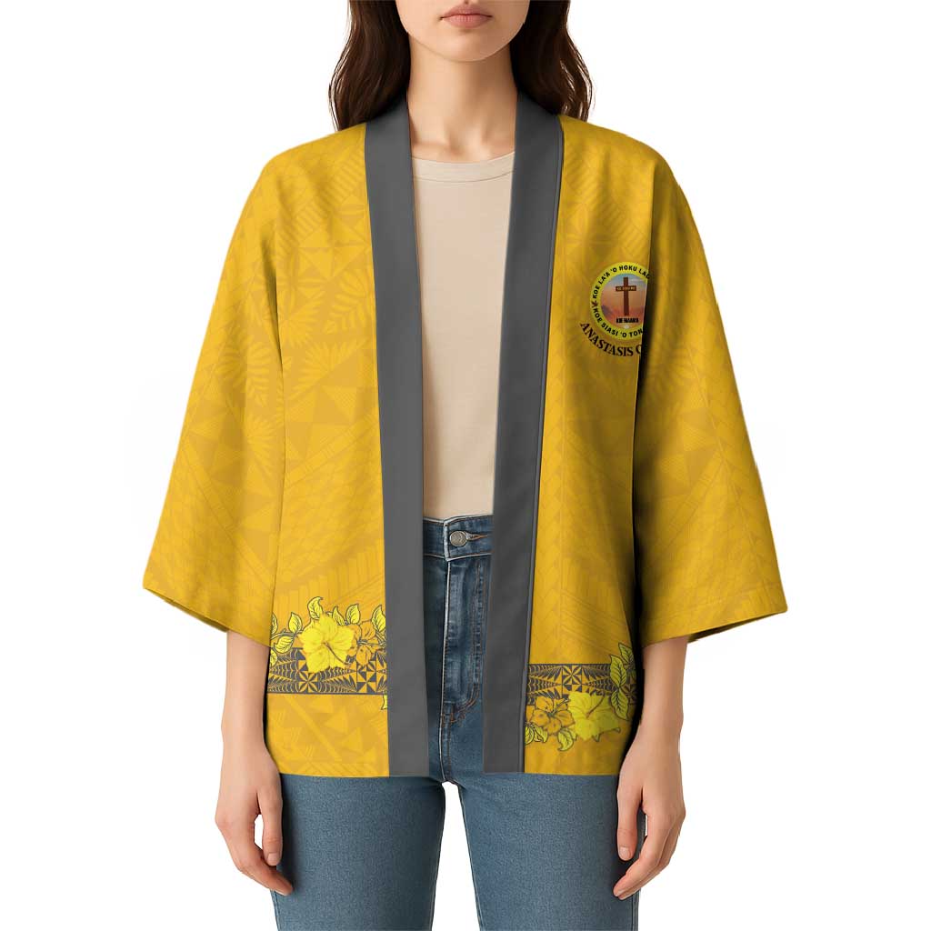 Tonga Anastasis College Kimono Tongan Ngatu Kupesi Pattern - Polynesian Pride