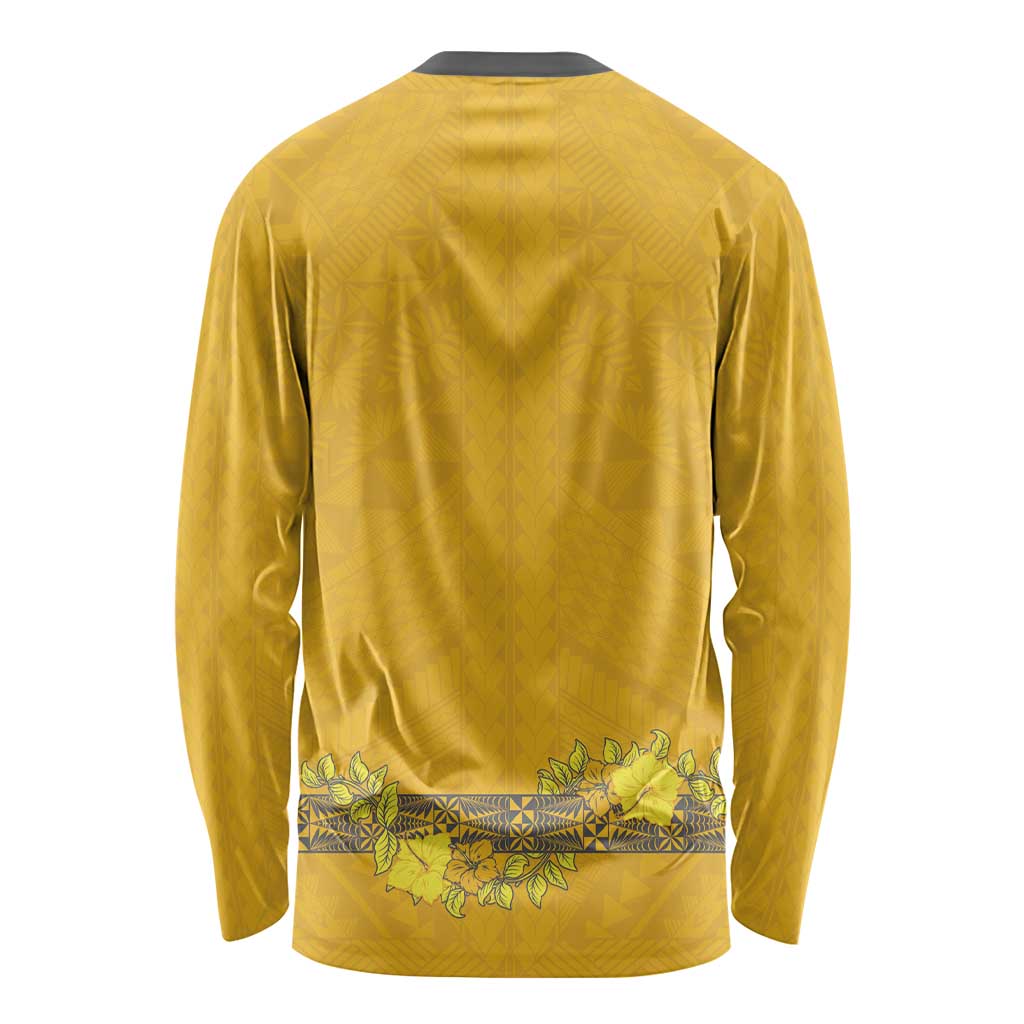 Tonga Anastasis College Long Sleeve Shirt Tongan Ngatu Kupesi Pattern LT05 - Polynesian Pride