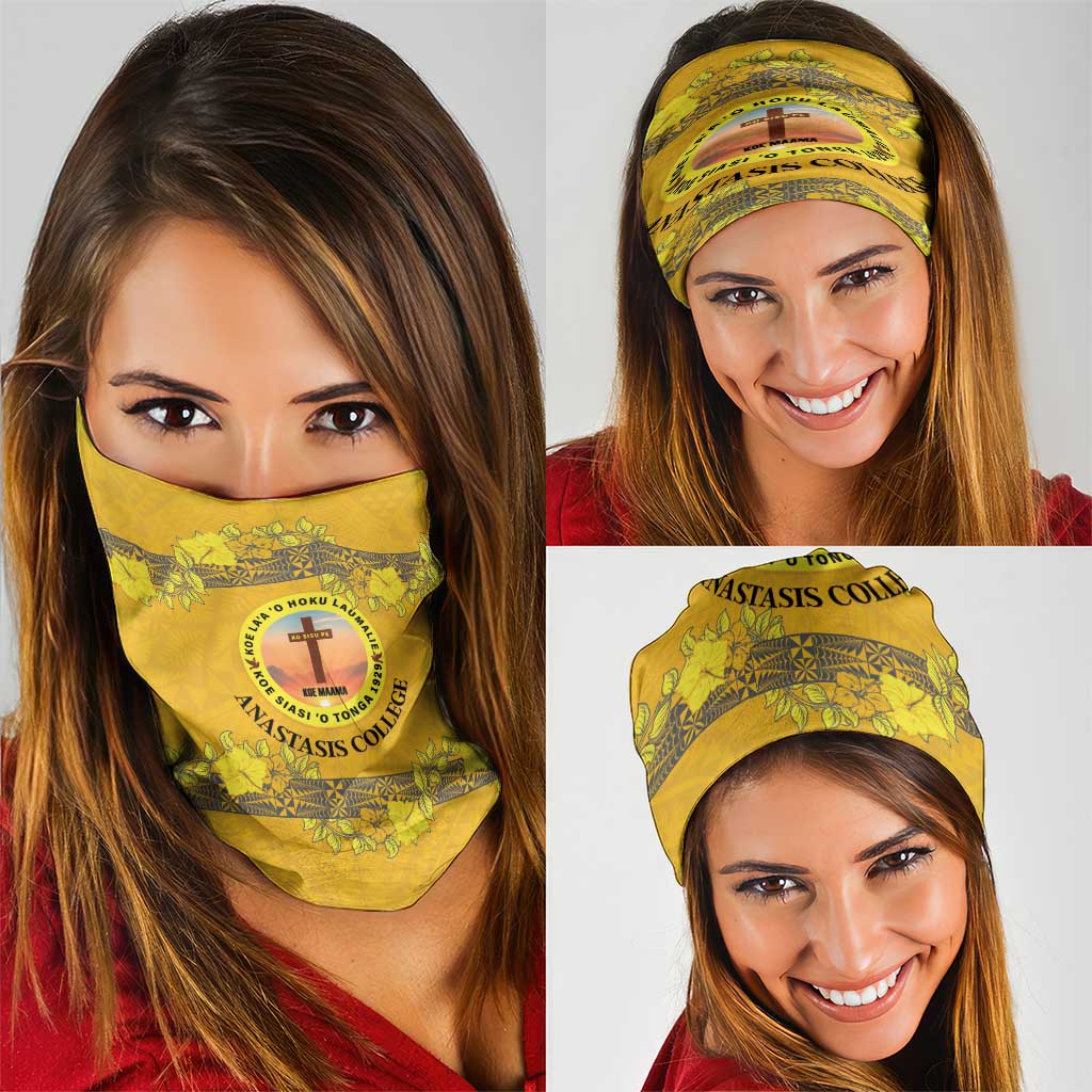 Tonga Anastasis College Neck Gaiter Tongan Ngatu Kupesi Pattern LT05 - Polynesian Pride