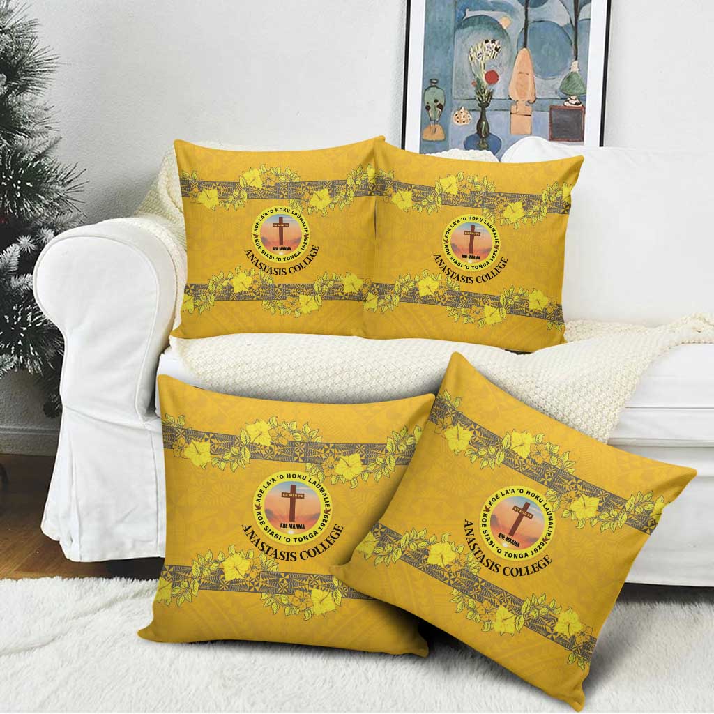 Tonga Anastasis College Pillow Cover Tongan Ngatu Kupesi Pattern - Polynesian Pride