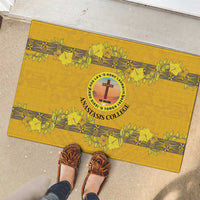 Tonga Anastasis College Rubber Doormat Tongan Ngatu Kupesi Pattern LT05 - Polynesian Pride