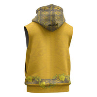 Tonga Anastasis College Sleeveless Hoodie Tongan Ngatu Kupesi Pattern LT05 - Polynesian Pride