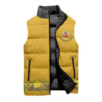 Tonga Anastasis College Sleeveless Puffer Jacket Tongan Ngatu Kupesi Pattern LT05 - Polynesian Pride