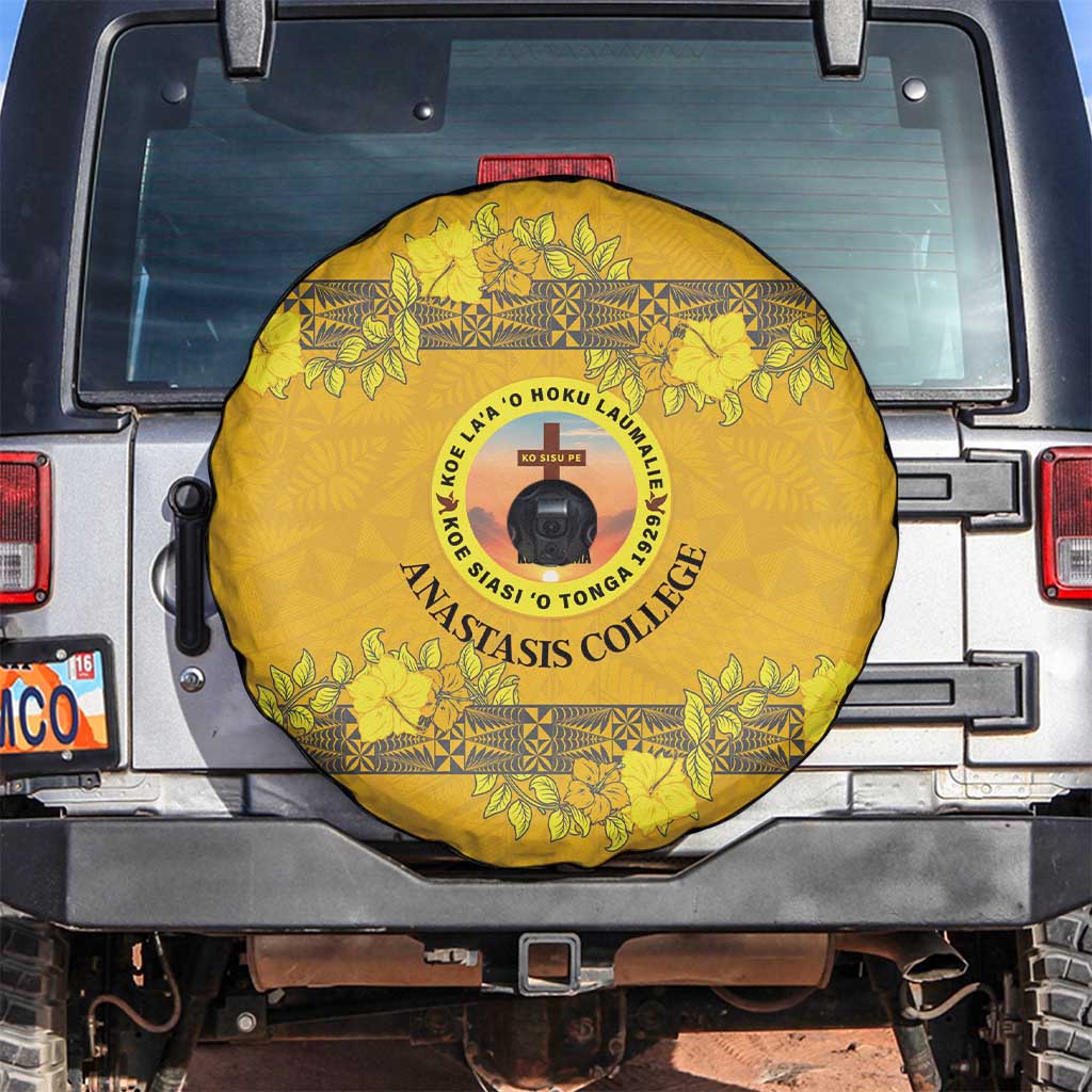 Tonga Anastasis College Spare Tire Cover Tongan Ngatu Kupesi Pattern - Polynesian Pride