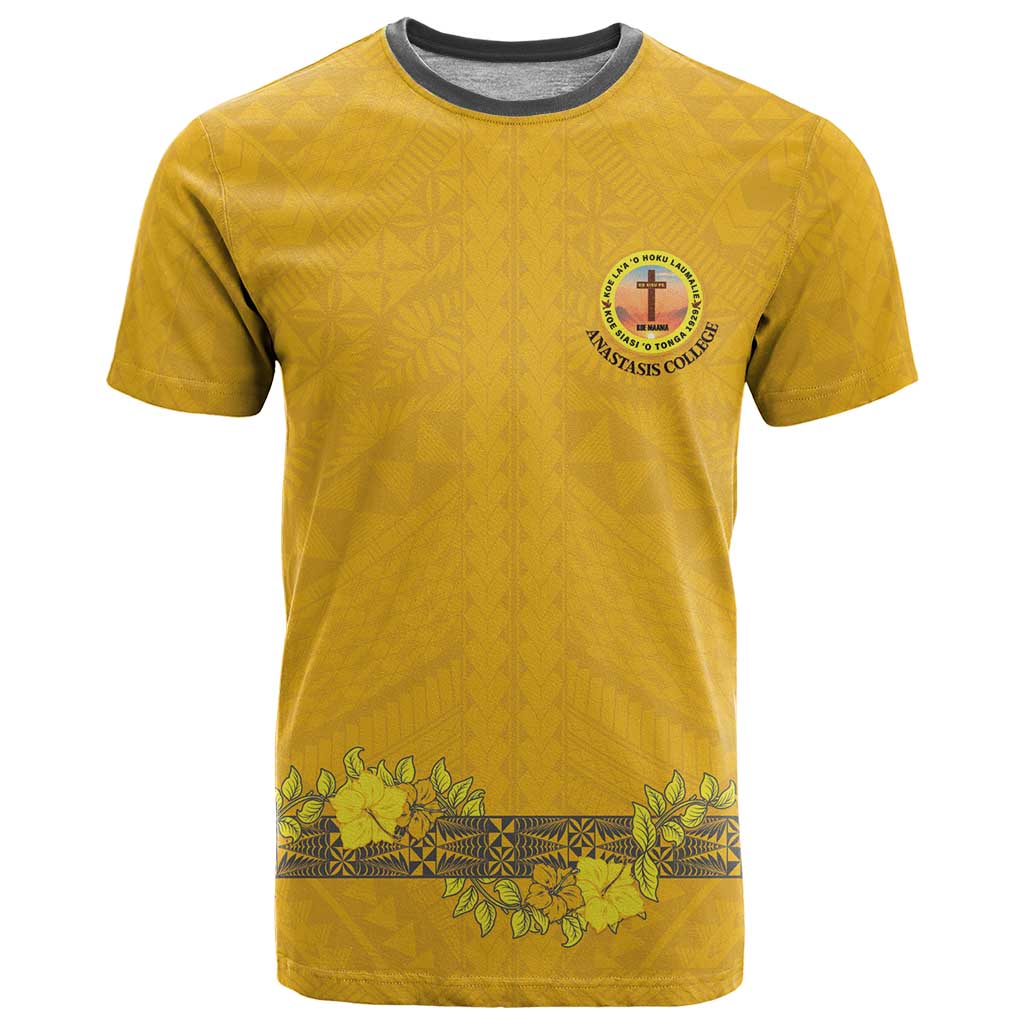 Tonga Anastasis College T Shirt Tongan Ngatu Kupesi Pattern - Polynesian Pride