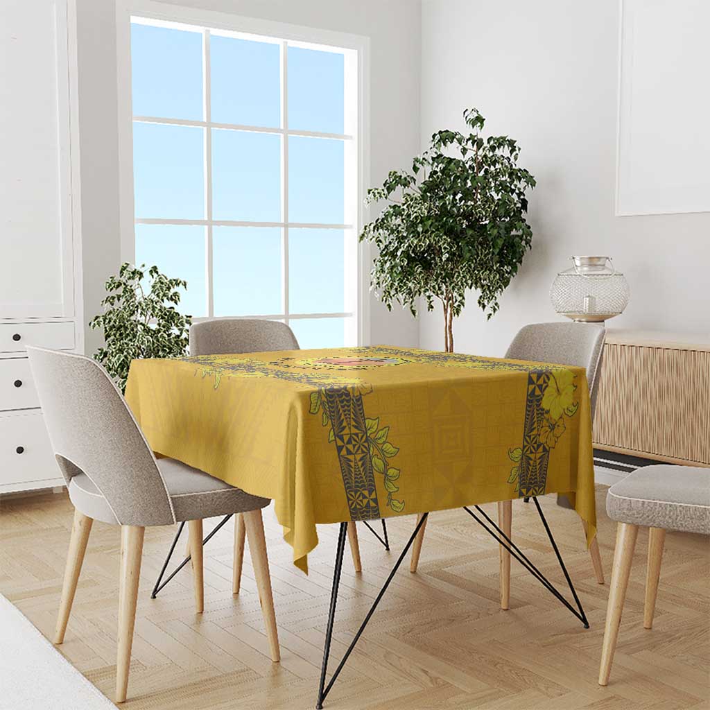 Tonga Anastasis College Tablecloth Tongan Ngatu Kupesi Pattern LT05 - Polynesian Pride