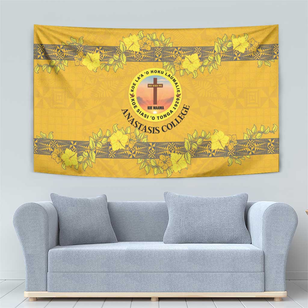 Tonga Anastasis College Tapestry Tongan Ngatu Kupesi Pattern - Polynesian Pride