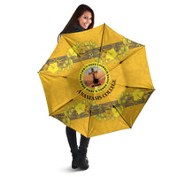 Tonga Anastasis College Umbrella Tongan Ngatu Kupesi Pattern LT05 - Polynesian Pride