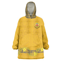 Tonga Anastasis College Wearable Blanket Hoodie Tongan Ngatu Kupesi Pattern - Polynesian Pride