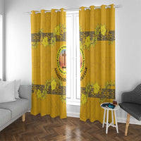 Tonga Anastasis College Window Curtain Tongan Ngatu Kupesi Pattern - Polynesian Pride