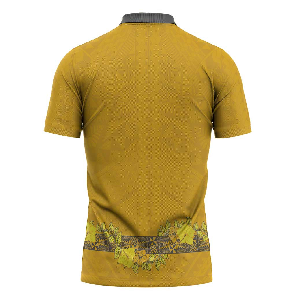 Tonga Anastasis College Zipper Polo Shirt Tongan Ngatu Kupesi Pattern LT05 - Polynesian Pride