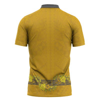 Tonga Anastasis College Zipper Polo Shirt Tongan Ngatu Kupesi Pattern LT05 - Polynesian Pride