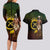 Personalised Vanuatu Custom Chiefs Day Couples Matching Long Sleeve Bodycon Dress and Hawaiian Shirt Pig Tusk Simple Style LT05 - Polynesian Pride