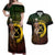 Personalised Vanuatu Custom Chiefs Day Couples Matching Off Shoulder Maxi Dress and Hawaiian Shirt Pig Tusk Simple Style LT05 Black - Polynesian Pride