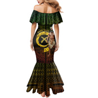 Personalised Vanuatu Custom Chiefs Day Family Matching Mermaid Dress and Hawaiian Shirt Pig Tusk Simple Style LT05 - Polynesian Pride