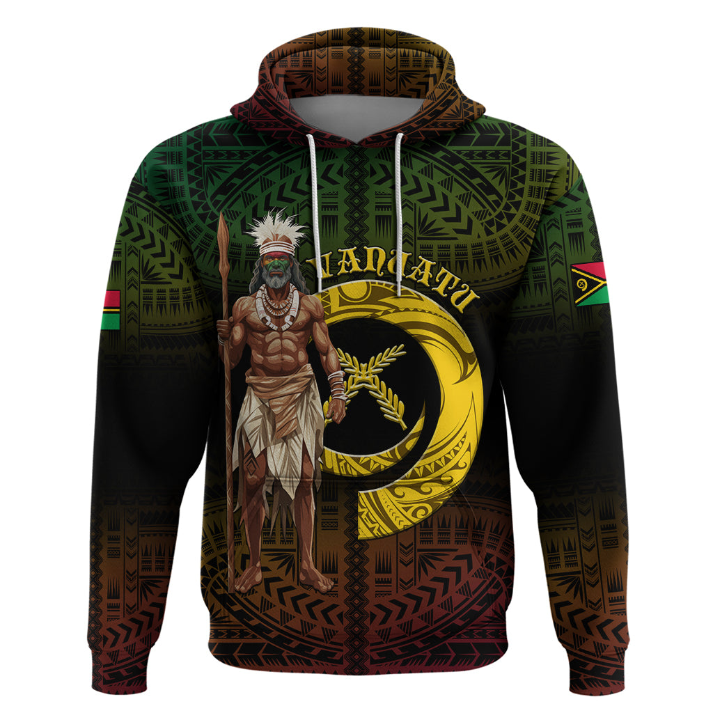 Personalised Vanuatu Custom Chiefs Day Hoodie Pig Tusk Simple Style LT05 Pullover Hoodie Black - Polynesian Pride