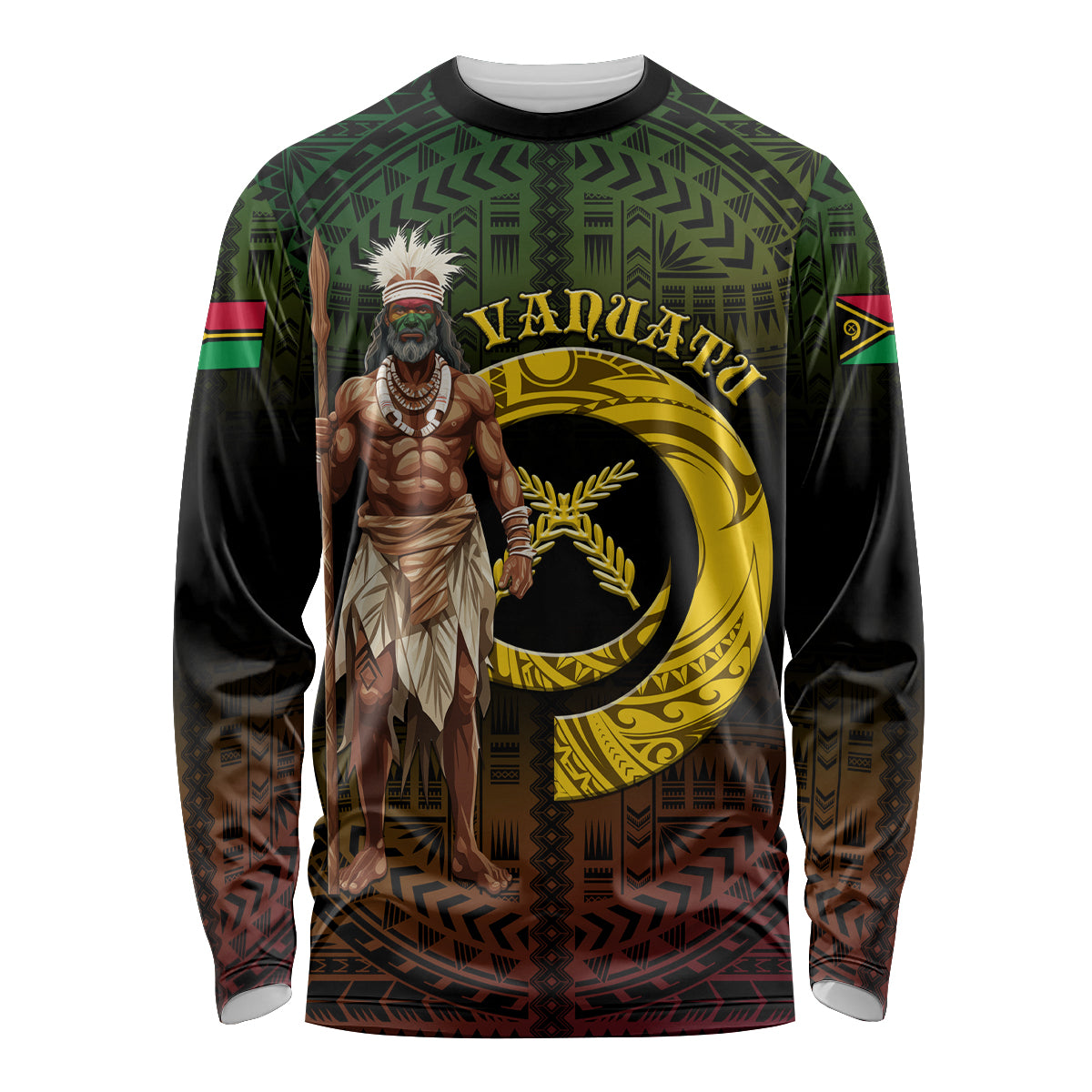 Personalised Vanuatu Custom Chiefs Day Long Sleeve Shirt Pig Tusk Simple Style LT05 Unisex Black - Polynesian Pride