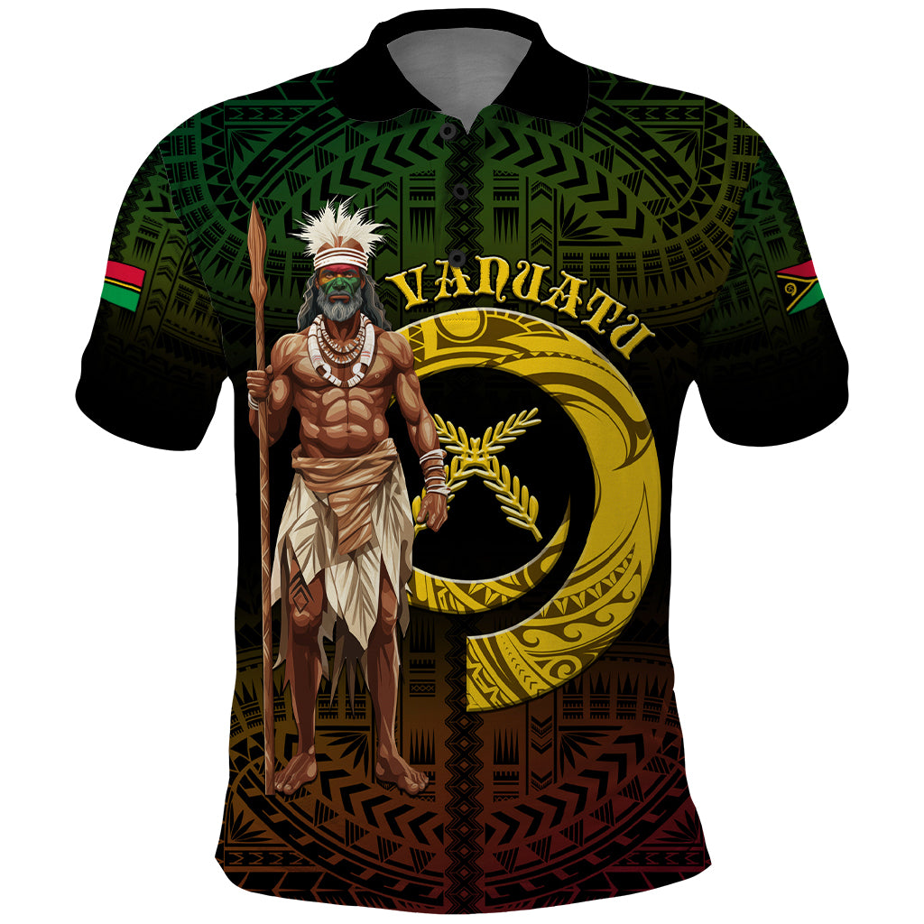 Personalised Vanuatu Custom Chiefs Day Polo Shirt Pig Tusk Simple Style LT05 Black - Polynesian Pride