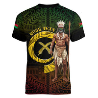 Personalised Vanuatu Custom Chiefs Day Women V Neck T Shirt Pig Tusk Simple Style LT05 - Polynesian Pride